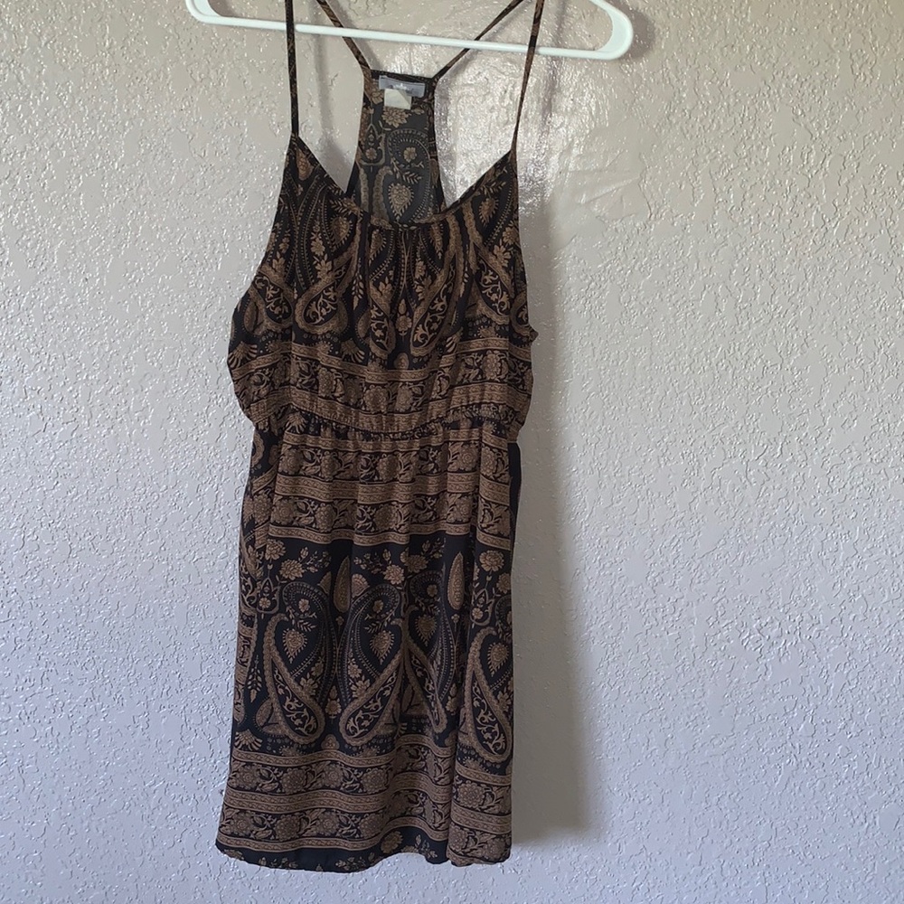 Brown and black dress